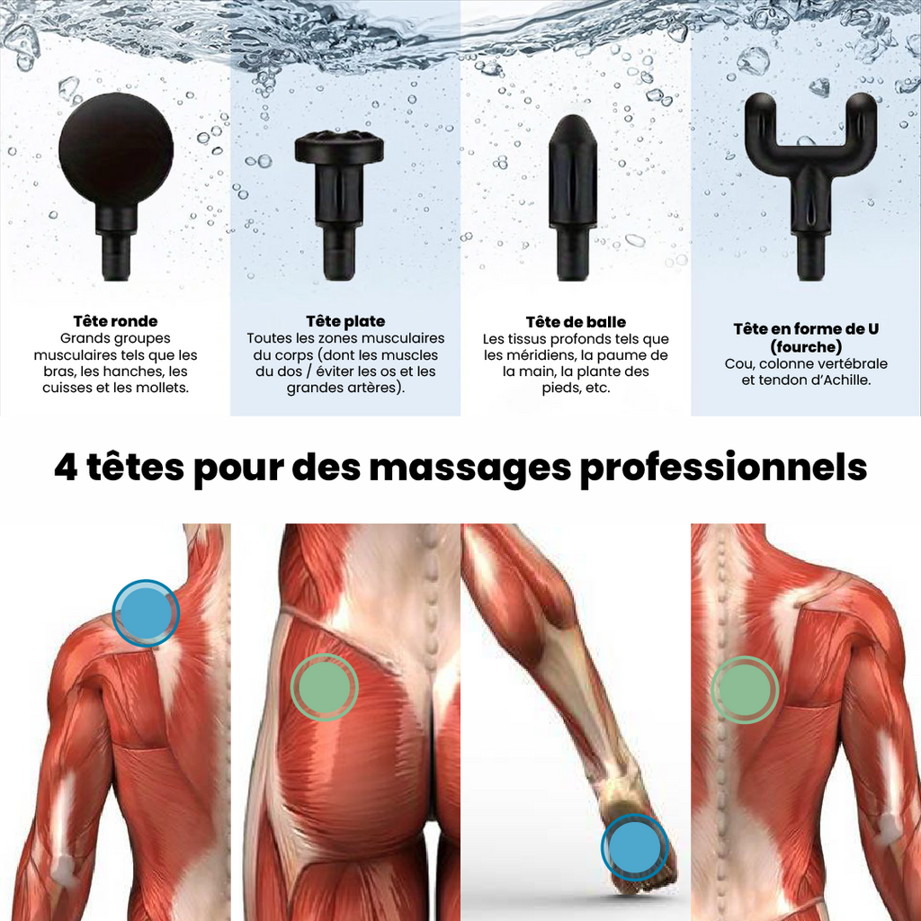 Pistolet de massage musculaire pour le corps