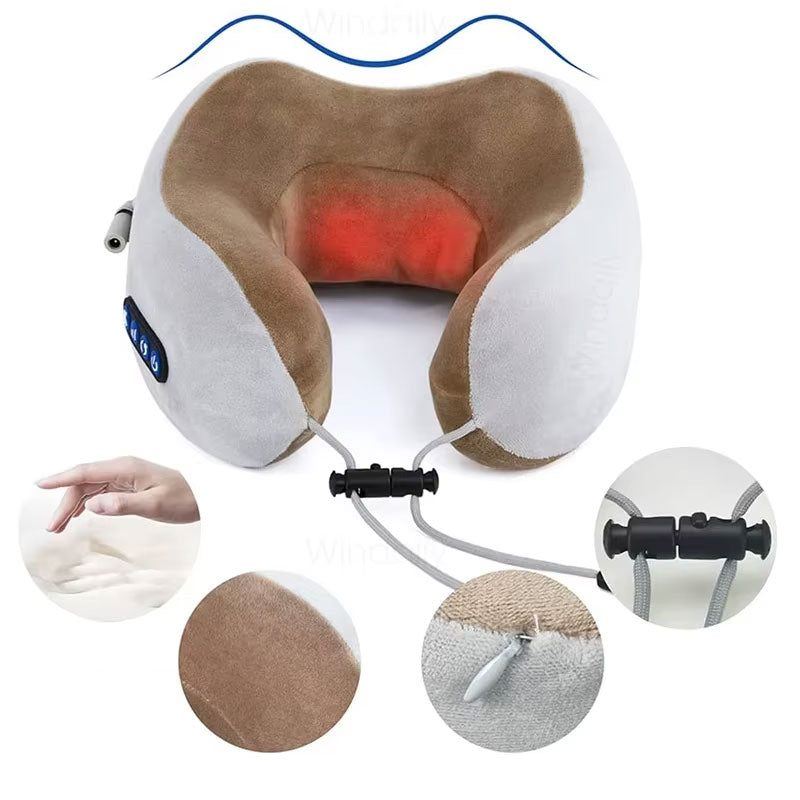 Masseur électrique de cou | Oreiller pour les transports