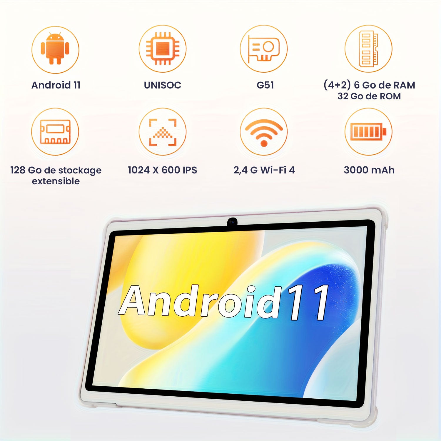 Lot Tablette Android 11 2025 + Montre connectée bien-être